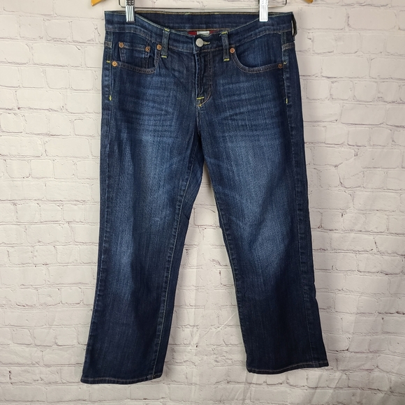 Lucky Brand Crop Jeans. Dark Wash Sz 6/ 28 - Picture 1 of 13